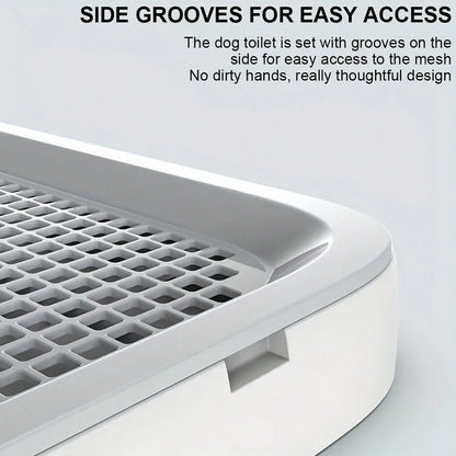 Splash-Proof Wall Dog Toilet, High-Quality Thickened Polypropylene Material Indoor Pet Toilet Tray, Removable For Easy Cleaning, Scratch-Resistant And Non-Slip Dog Litter Tray, Suitable For Small To M
