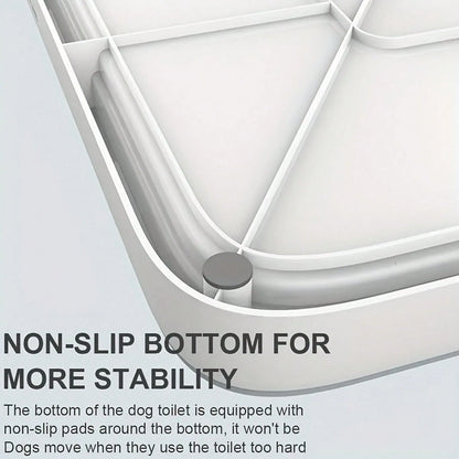 Splash-Proof Wall Dog Toilet, High-Quality Thickened Polypropylene Material Indoor Pet Toilet Tray, Removable For Easy Cleaning, Scratch-Resistant And Non-Slip Dog Litter Tray, Suitable For Small To M