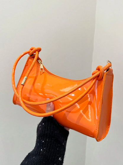 Spring/Summer New Smooth Chain Underarm Bag, Handbag, Shoulder Bag For Teenage Girls, Female College Students, Fashion Retro Zipper Bag, Suitable For Office, Work, Business, Commuting Women