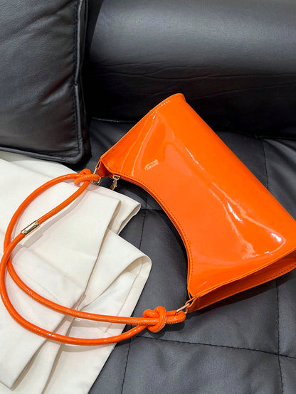 Spring/Summer New Smooth Chain Underarm Bag, Handbag, Shoulder Bag For Teenage Girls, Female College Students, Fashion Retro Zipper Bag, Suitable For Office, Work, Business, Commuting Women