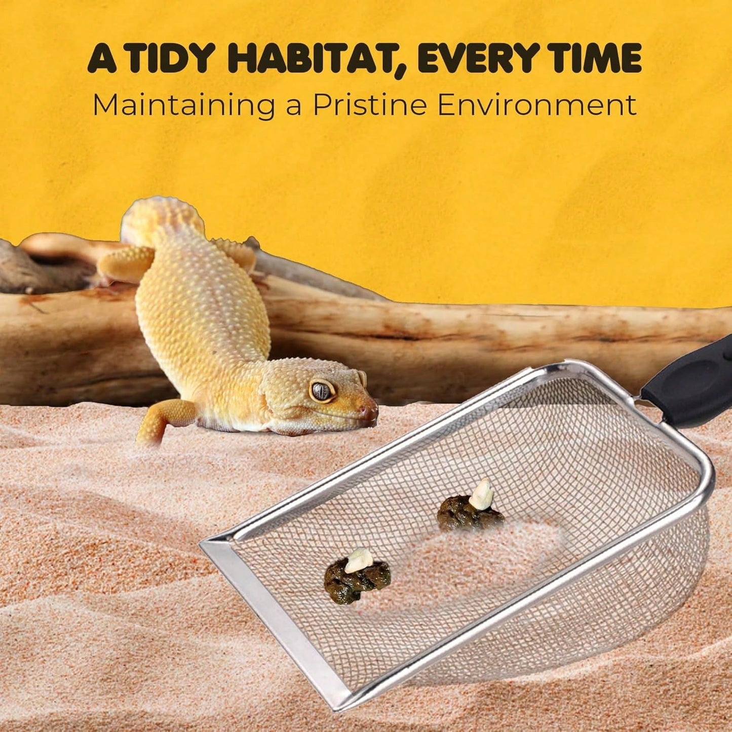 Stainless Steel Cat Litter Scoop, Beach Mesh Shovel,Practical Beach Deep Shovel, Stainless Steel Mesh Scooper,Heavy Duty Litter Scooper, Kitten Poop Sifting Cleaning Scoop