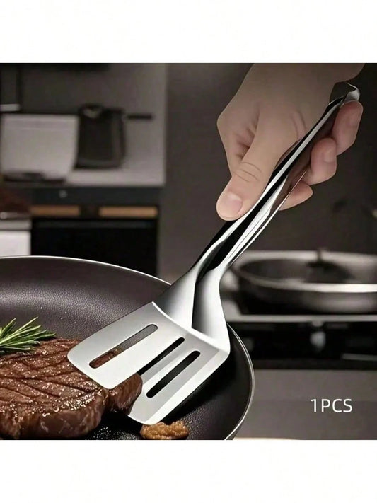 Stainless Steel Double Spatula Tong, Multipurpose Kitchen Food Clip For Steak,Fried Fish,Pancake,Burger,Heat Resistant Grill Turner Clamp,Space Saving Home Cooking Gadget Gift