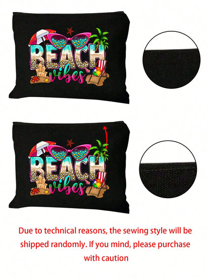 Striped Woven Large Capacity Summer Beach Bag Set, Including Matching Small Bag, Lightweight Waterproof Tote Suitable For Beach, Pool Party, Vacation And Daily Shopping, Can Hold Swimwear, Towels, Cos