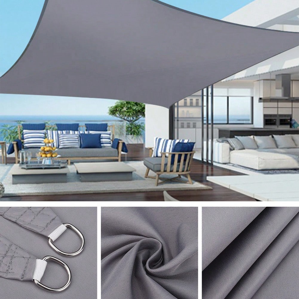 Sun Shade Sail Rectangle Square Waterproof 98% UV Block Awning Shade Sails Canopy Sunscreen Cover Tents For Patios Garden Swimming Pool Outdoor Camping