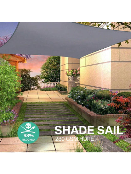 Sun Shade Sail Rectangle Square Waterproof 98% UV Block Awning Shade Sails Canopy Sunscreen Cover Tents For Patios Garden Swimming Pool Outdoor Camping