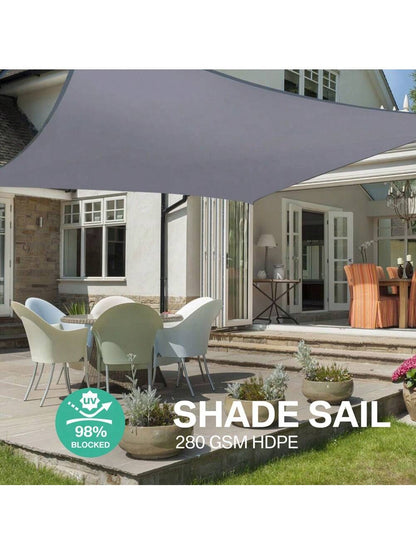 Sun Shade Sail Rectangle Square Waterproof 98% UV Block Awning Shade Sails Canopy Sunscreen Cover Tents For Patios Garden Swimming Pool Outdoor Camping