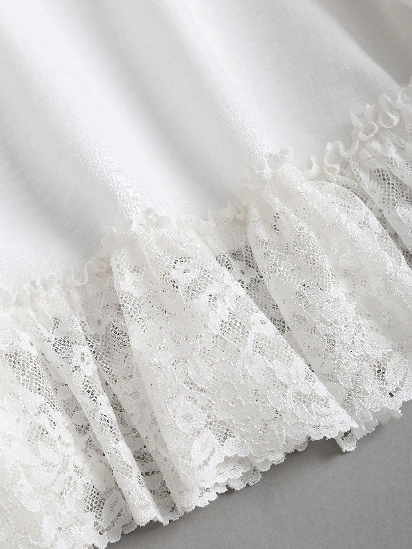 Sunnyshic Bow Tie & Lace Trim Patchwork Mini White Dress White Sundresses For Women Pin For Dress High Quality Dress Lily Dress Retro Dresses For Woman