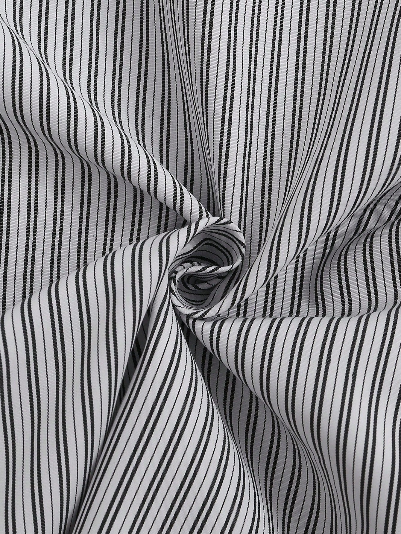 Sunspun Plus Size Women Striped Waist Casual Shirt