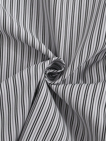 Sunspun Plus Size Women Striped Waist Casual Shirt