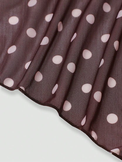 Sweetra 2026 New Summer Beach Vacation Elegant Cute Sweet Polka Dot Print Plus Size Women's Tankini Set