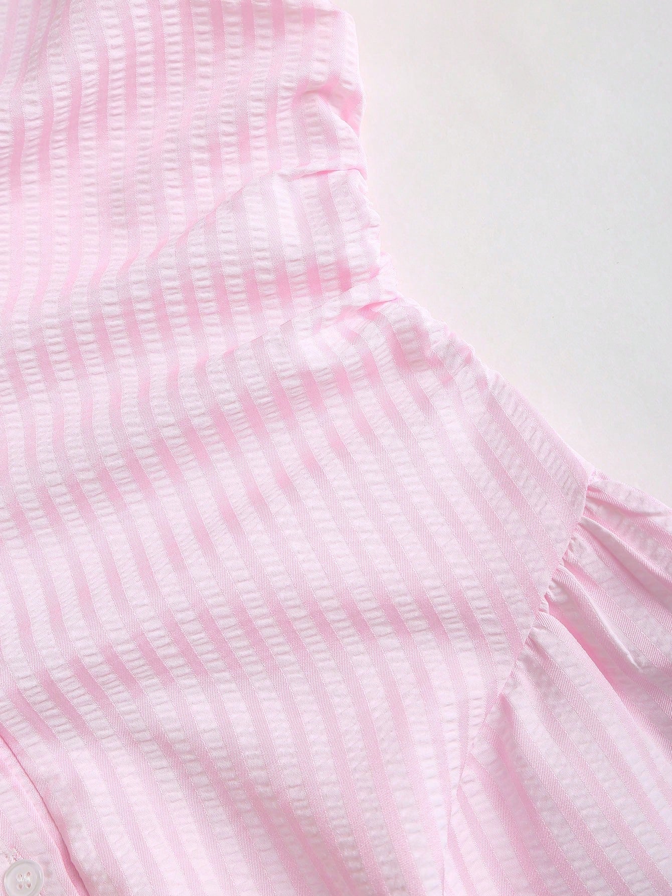 Sweetra Sweet & Fresh Pink Short Sleeve Shirt Dress, Slimming Waist Design, Elegant Lady Shirtdress, Summer New Arrival