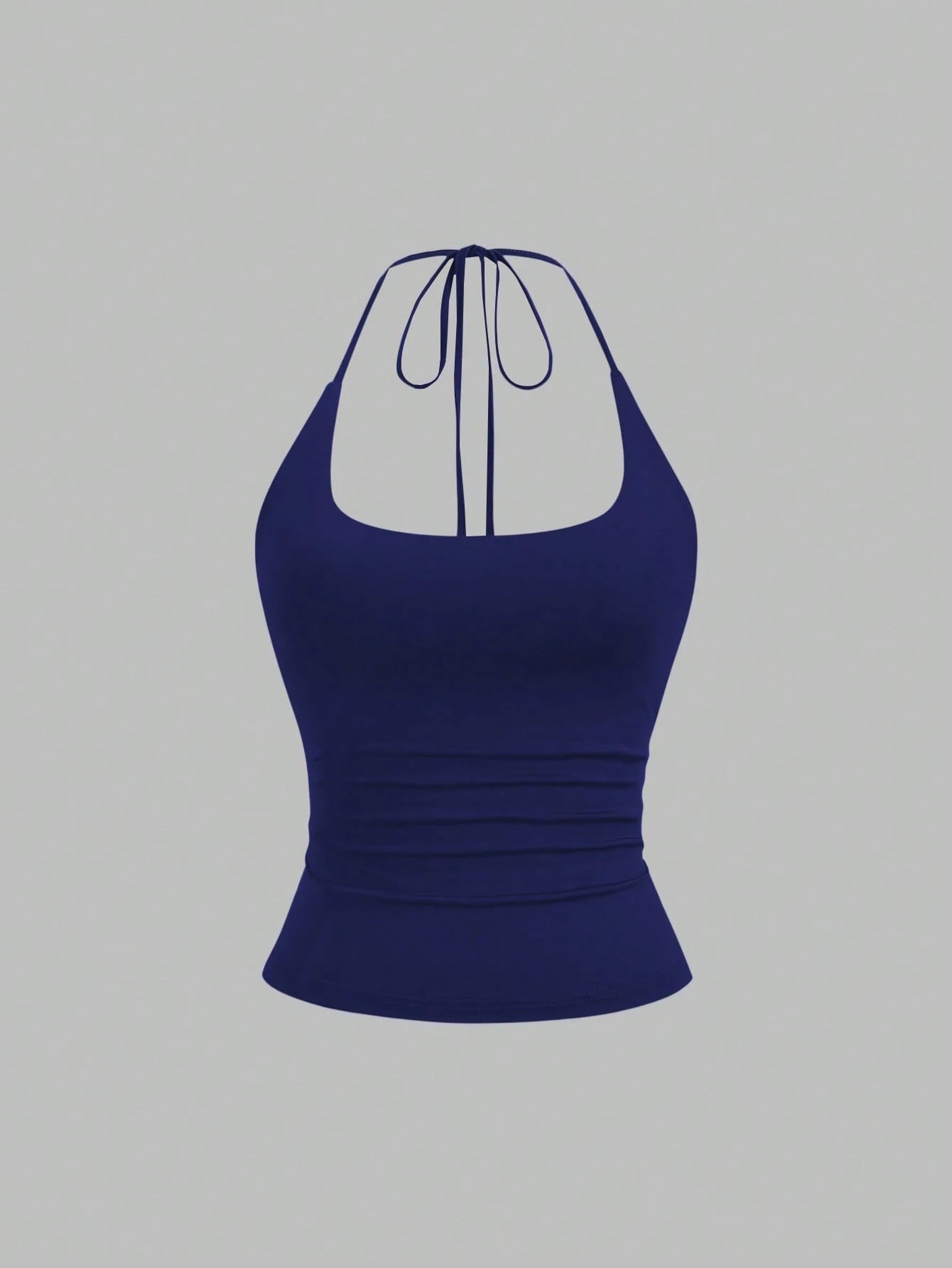 Sweetra Women's European And American Fashion Casual New Summer Slimming Halter Neck Elegant Backless Commuter Casual Fitness Versatile 3-Piece Set Top