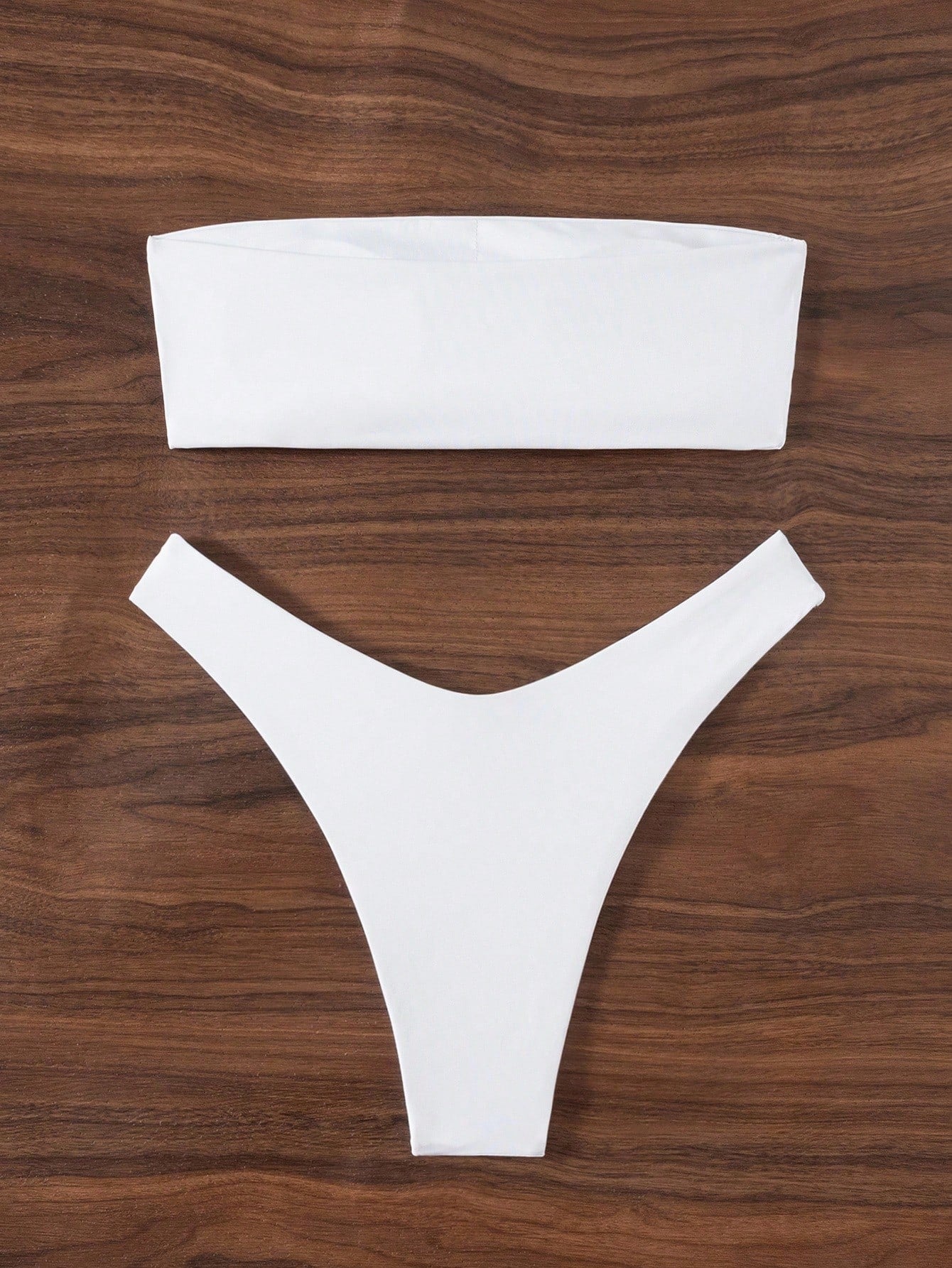 Swim Chiccia Summer Beach Bandeau High Cut Bikini Set