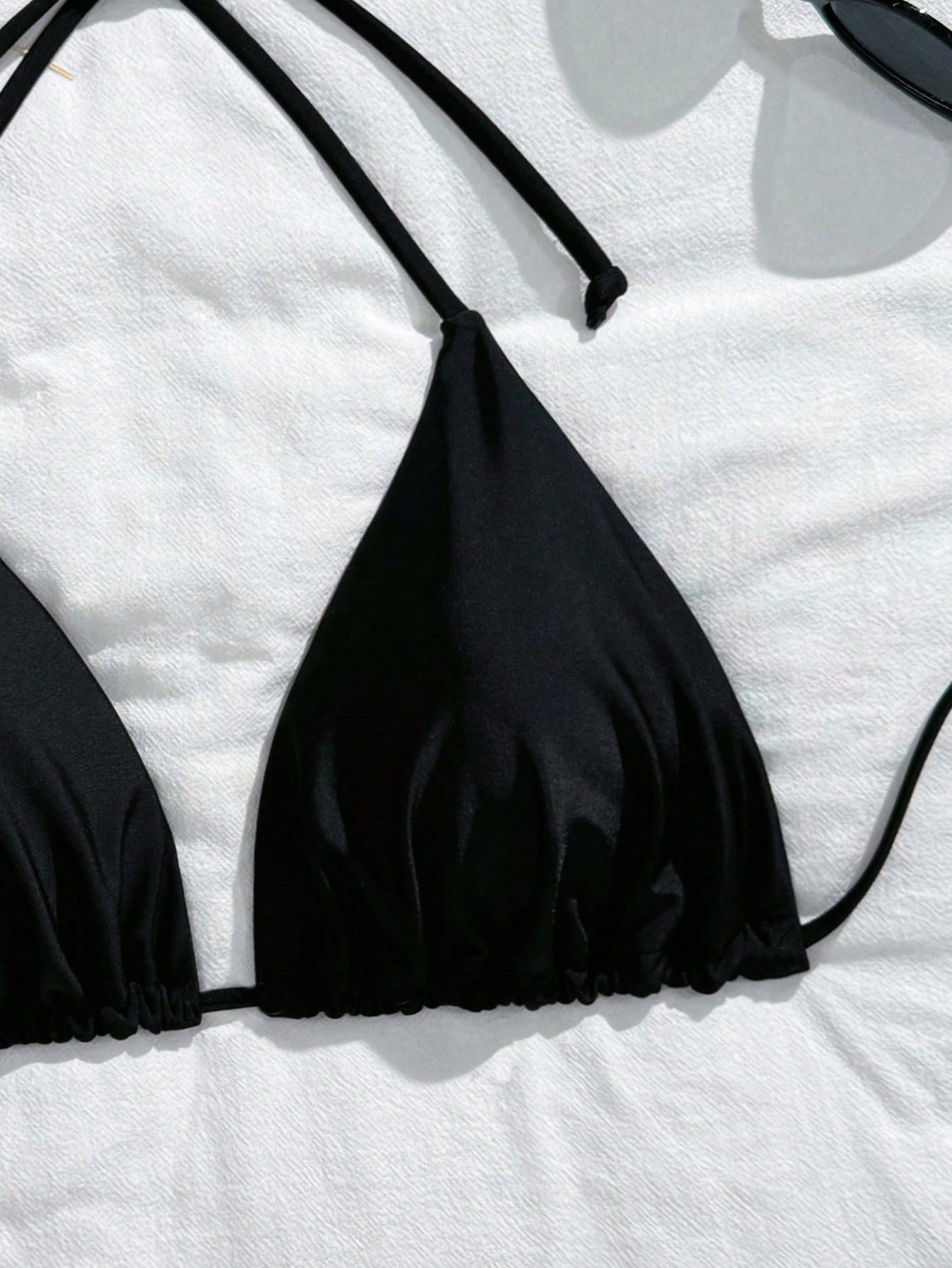 Swim Curve Summer Beach Plus Ruched Halter Bikini Top