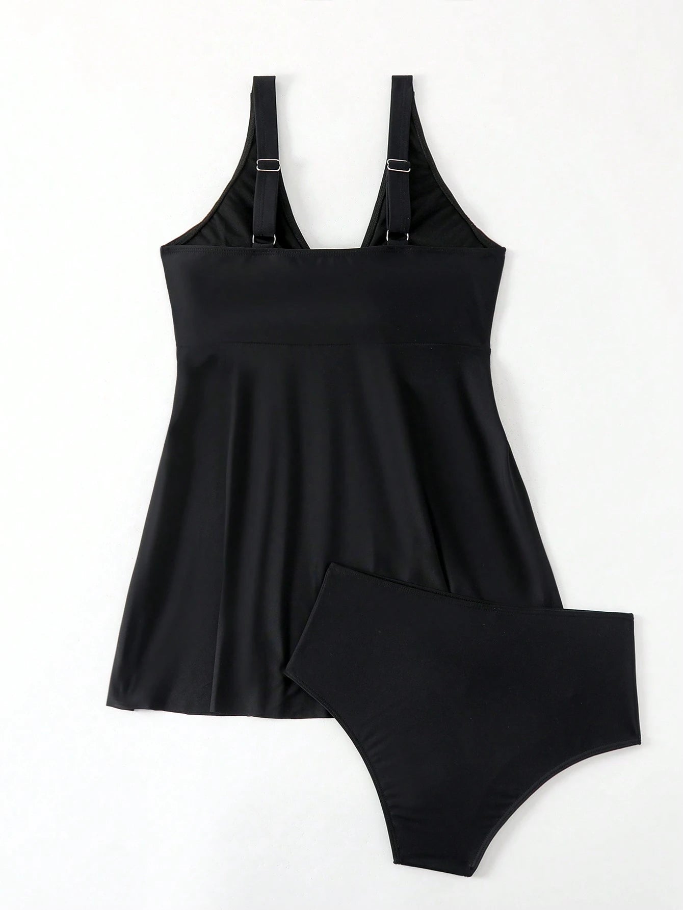Swim Lushoire Ladies" Solid Color Twist Knot Minimalist Bikini Top And Triangle Bottoms, Perfect For Vacation,Summer Beach