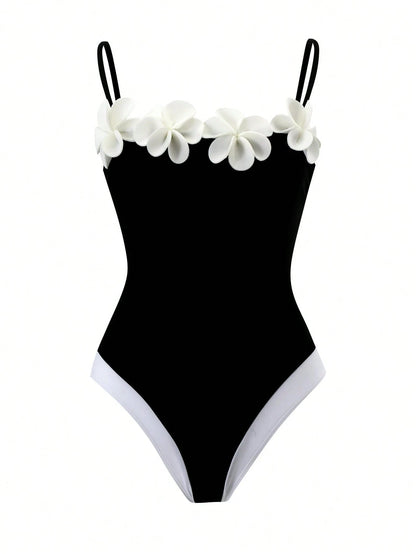 Swim Oasis 2026 Spring/Summer New Plus Size One-Piece Swimsuit, Fashionable High-End Elegant Floral One-Piece Swimsuit For Women