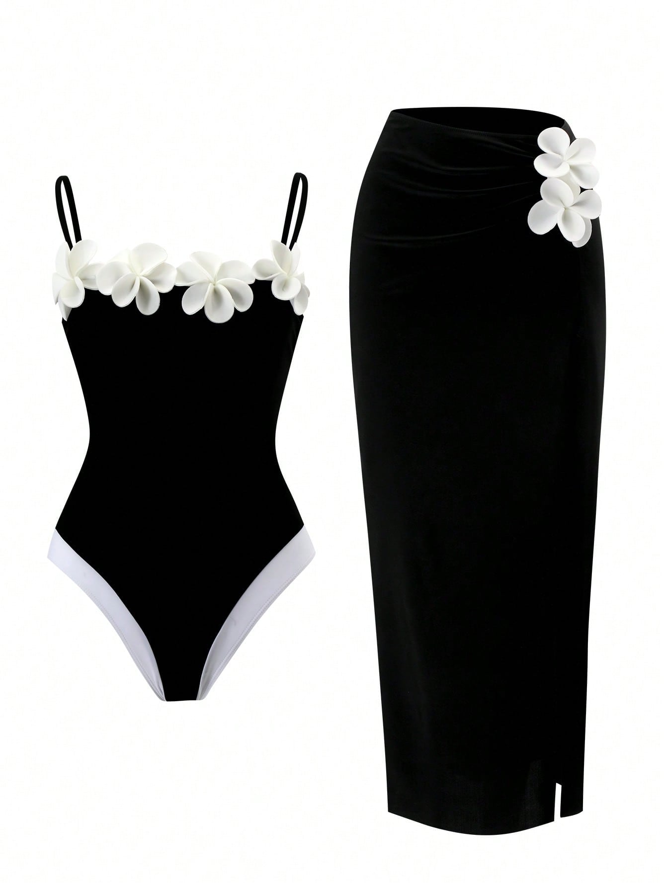 Swim Oasis 2026 Spring/Summer New Plus Size One-Piece Swimsuit, Fashionable High-End Elegant Floral One-Piece Swimsuit For Women