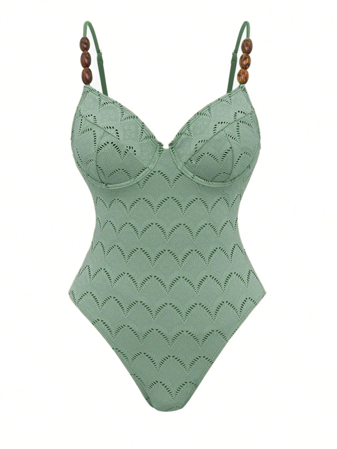 Swim Oasis 2pcs/Set Summer Vacation Sexy Backless Spaghetti Strap Women One-Piece Swimsuit & Sarong Maxi Skirt