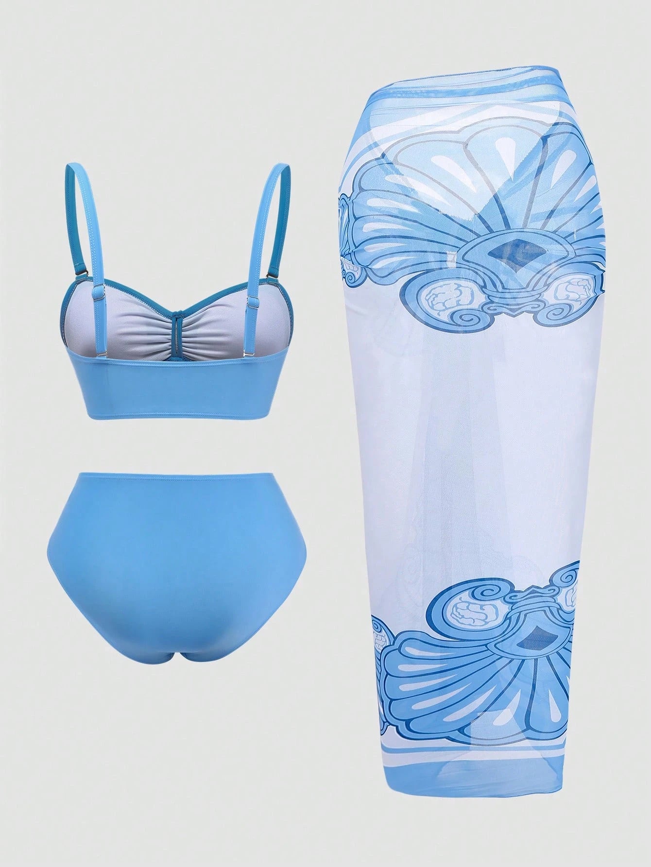 Swim Oasis Plus Size Solid Color Fashionable Casual Vacation Skirt Swimwear