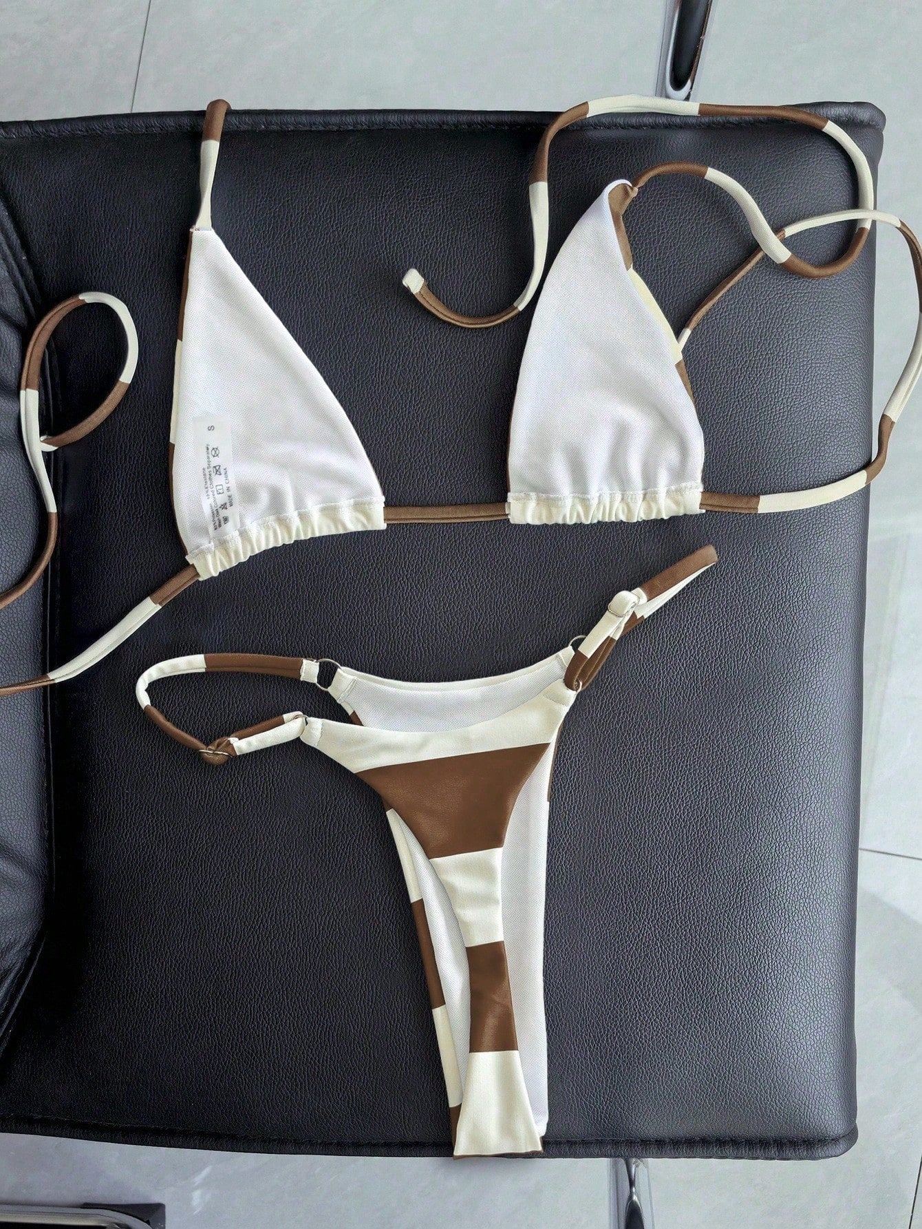 Swim Vcay 2026 Spring/Summer Pink Polka Dot Halter Tie Bikini With Red Sun Pendant, High Cut Adjustable Sexy Bikini For Women