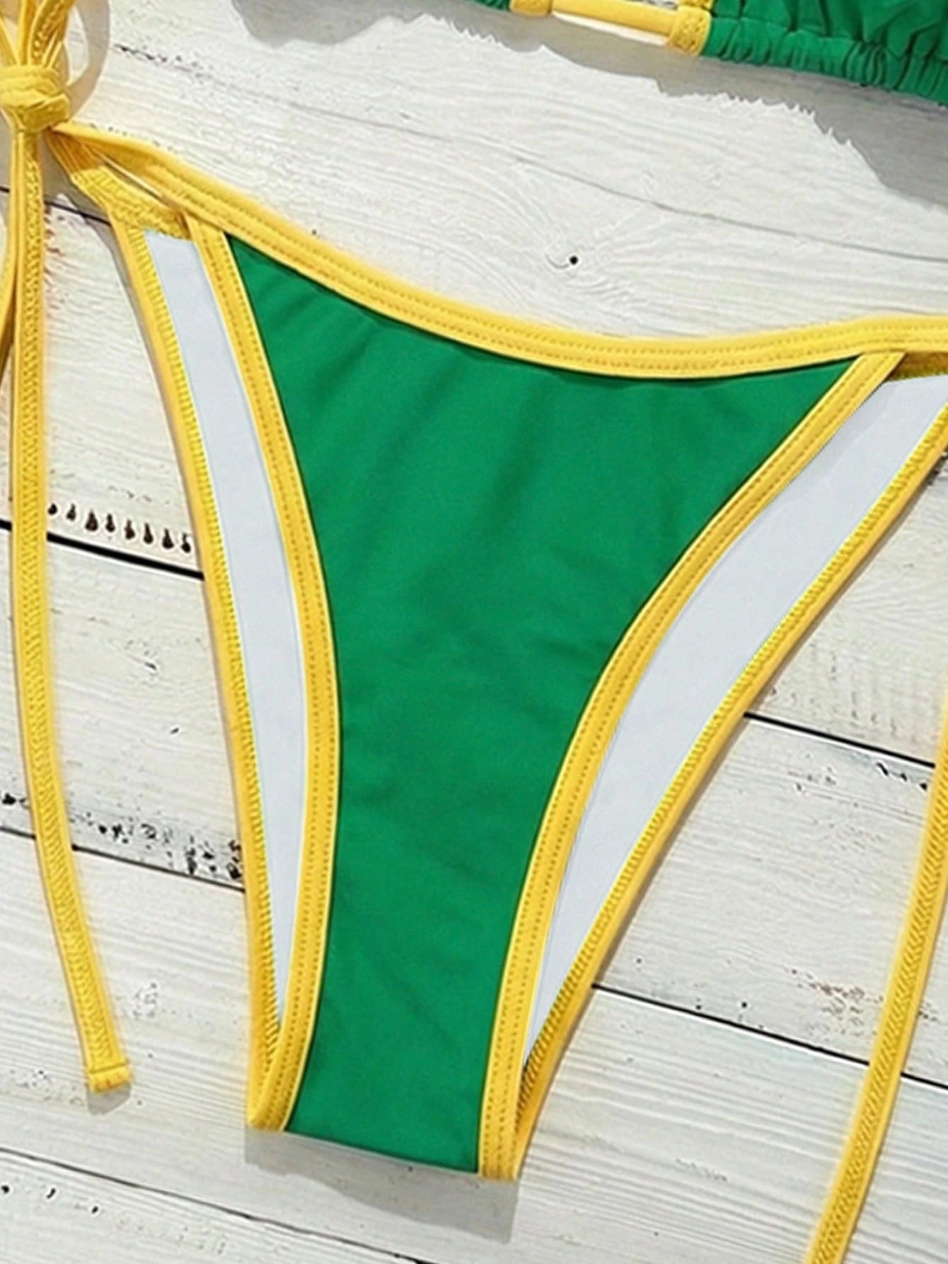 Swim Vcay Vacation Beach Contrast Color Trim Bikini Set Beach Outfit For Women Summer Swimwear Women Bikini Sets Women's Swimwears