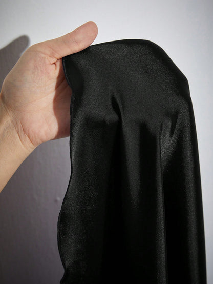 Tall High Waisted Solid Color Flare Party Women's Oversized Hem Skirt, Tall Women