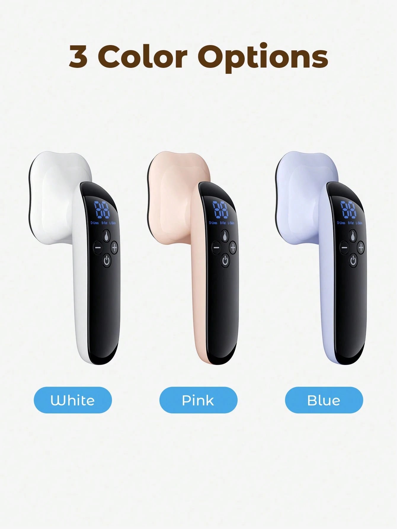 Teckwe Upgraded Cordless Massager Heads Body Sculpting Machine 4 Heads Pro Max Version Cellulite Massager, 4 IN 1 Stretch Marks Remover Body Beauty Machine For Belly Thigh Hip Leg, Pink