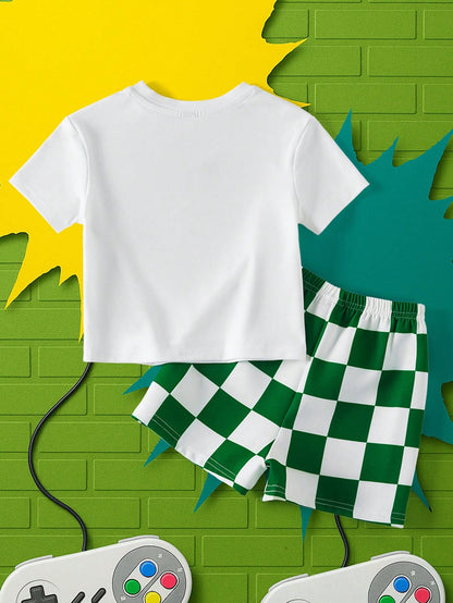 TEENAGE MUTANT NINJA TURTLES| Baby Boy Cartoon Print Short Sleeve T-Shirt And Shorts, MUTANT TURTLES