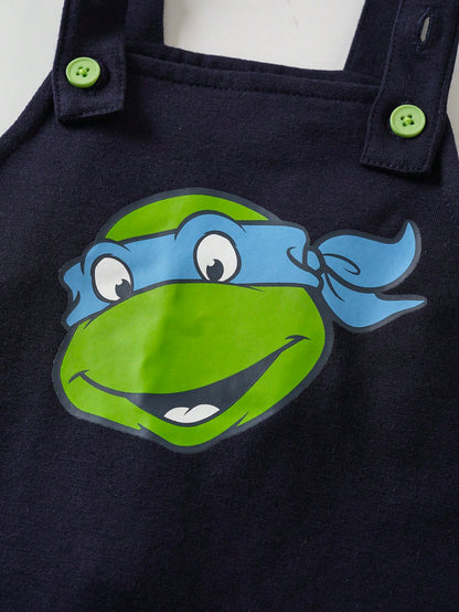 TEENAGE MUTANT NINJA TURTLES| Baby Boy Round Neck Short Sleeve T-Shirt And Overalls Shorts Set Teen MUTANT TURTLES