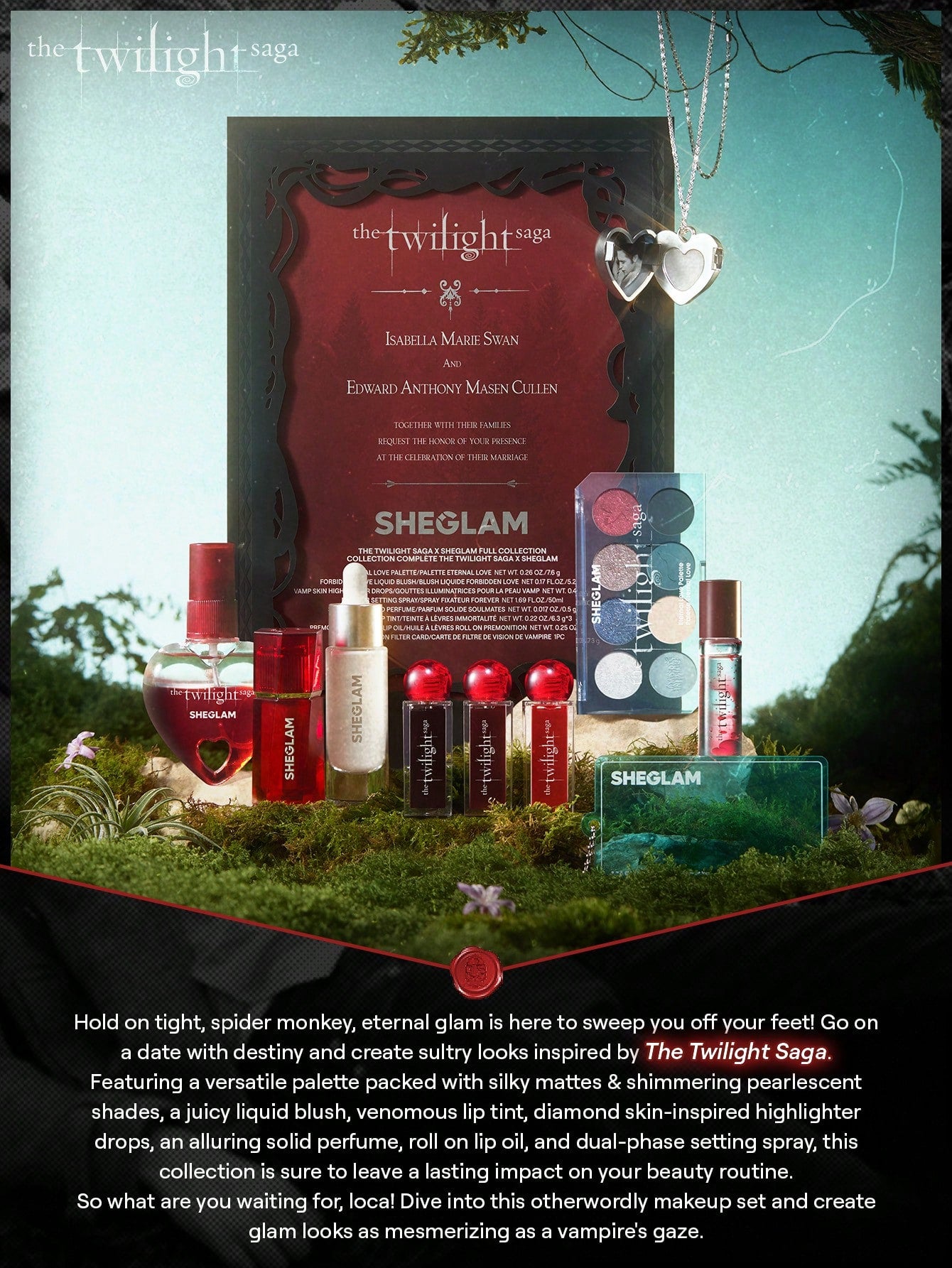 The Twilight Saga X SHEGLAM Soulmates Solid Perfume Brand Beauty Cosmetic Makeup For Women And Girls
