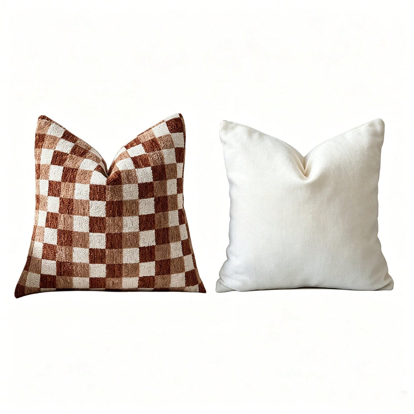 Thick 3D Checkerboard Chenille Pillow Case (Pillow Insert Not Included), Living Room Sofa Bedroom Cushion Soft Pillow Cover, Autumn, Room, Holiday Decoration Gift Use.