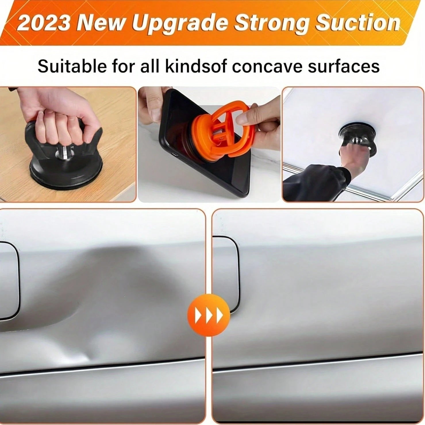 This 7-Piece Car Dent Repair Tool Kit Includes A Suction Cup Dent Repair Tool, A Dent Removal Tool, And A Dent Repair Kit Handle Lifter. It Is Suitable For Car Bodies, Glass, Screens, Moving Objects