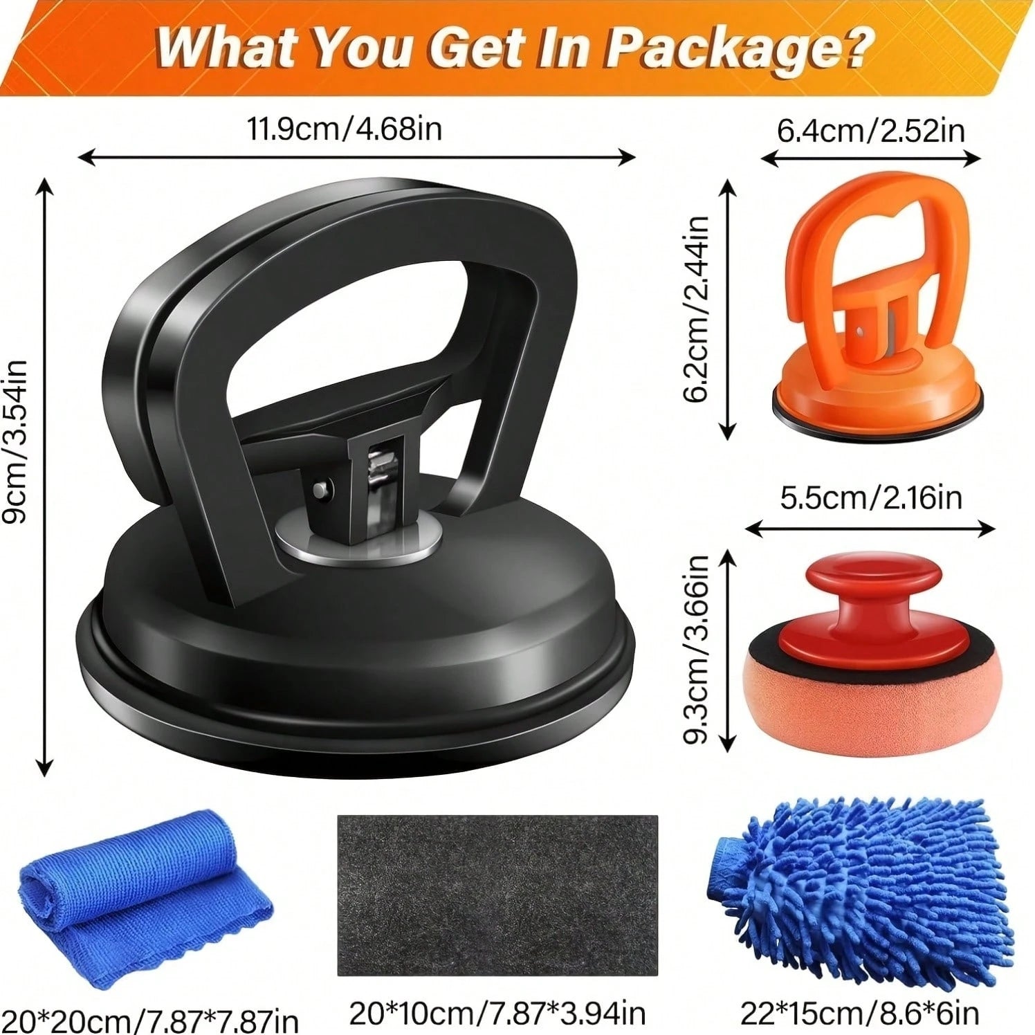 This 7-Piece Car Dent Repair Tool Kit Includes A Suction Cup Dent Repair Tool, A Dent Removal Tool, And A Dent Repair Kit Handle Lifter. It Is Suitable For Car Bodies, Glass, Screens, Moving Objects
