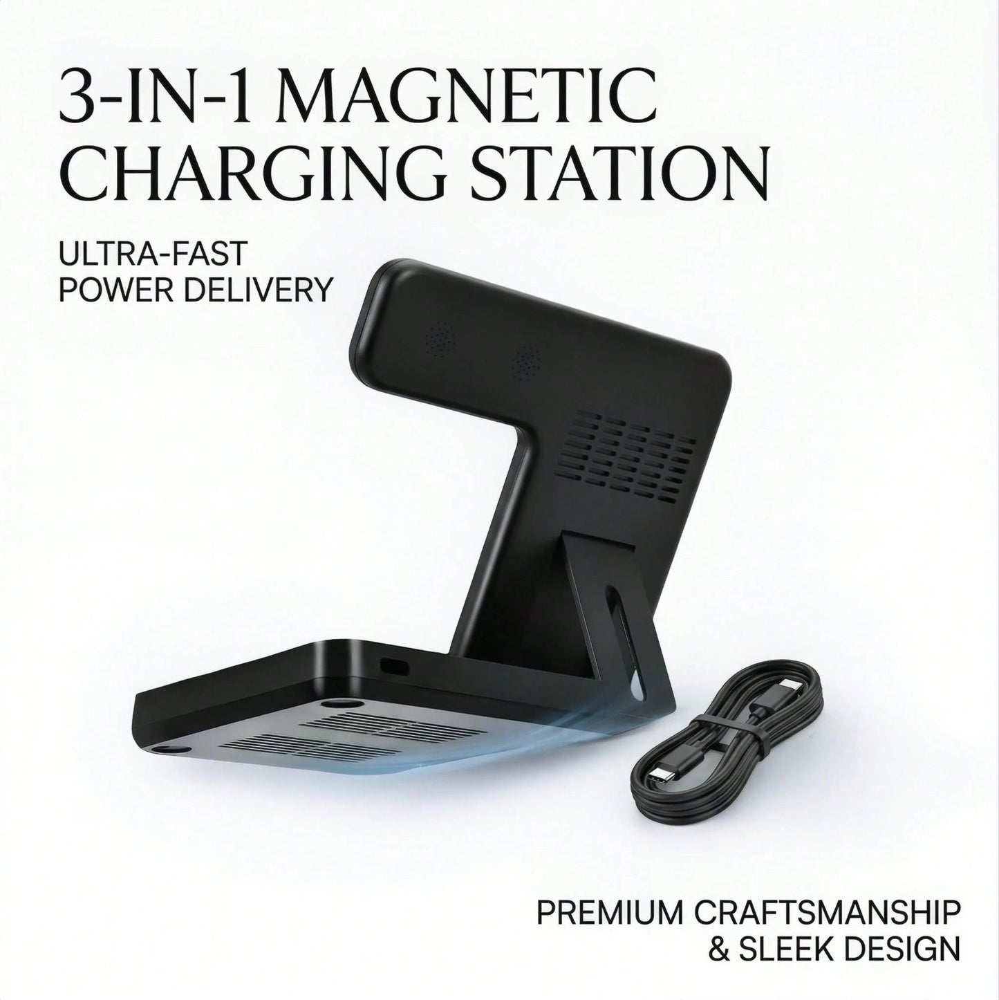 This Wireless Charging Station Is A 3-In-1 Standard Device, Compatible With 15W Fast Wireless Chargers, And Supports IPhones 17, 16, 15, 14, 13, 12, 11X, 8, Pro Max/Pro/Mini/Plus, Smart Watch 10/9/8