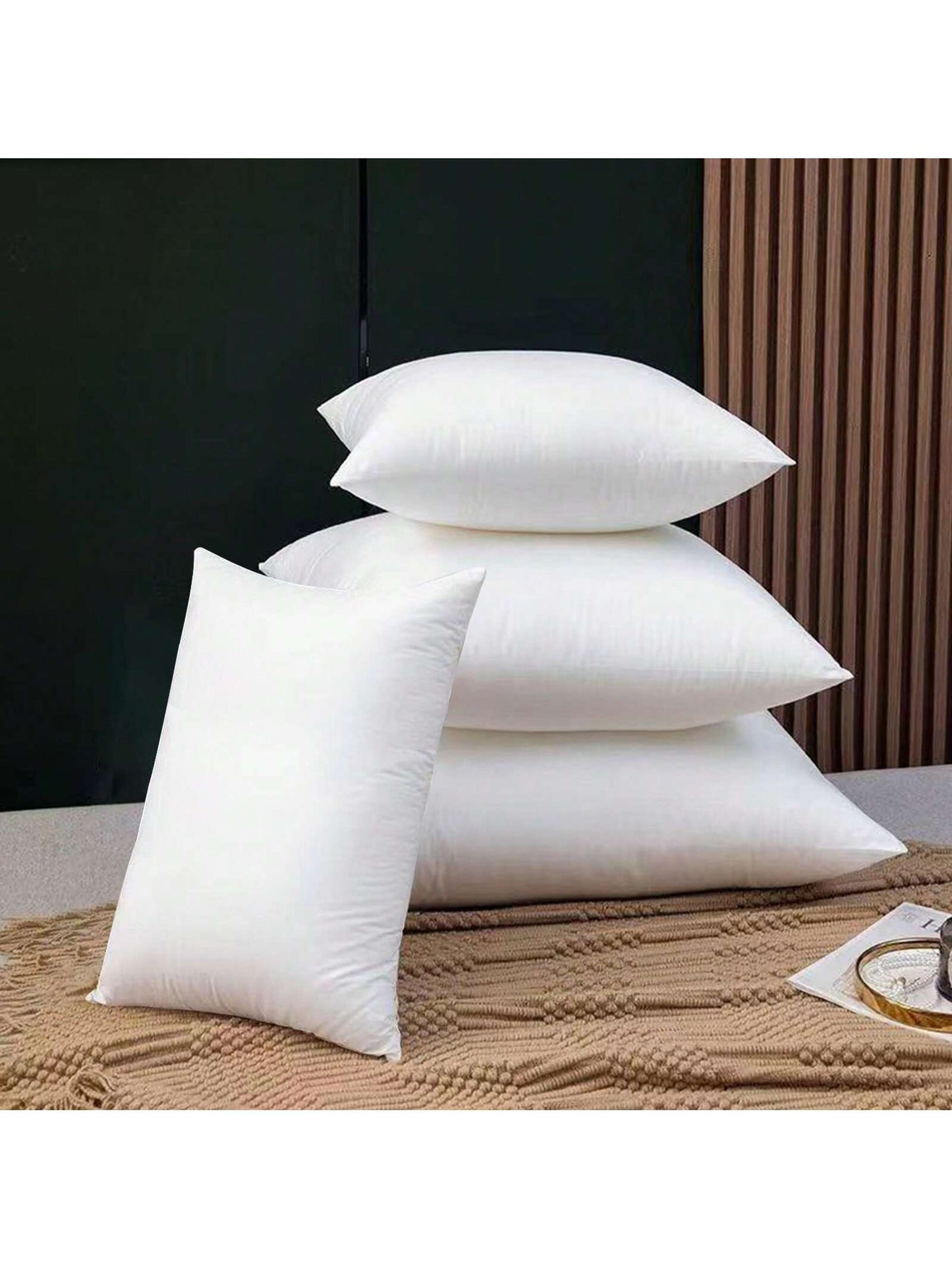 Throw Pillows Insert ( White)- 12 X 20 Inches Bed And Couch Pillows- Indoor Decorative Pillows
