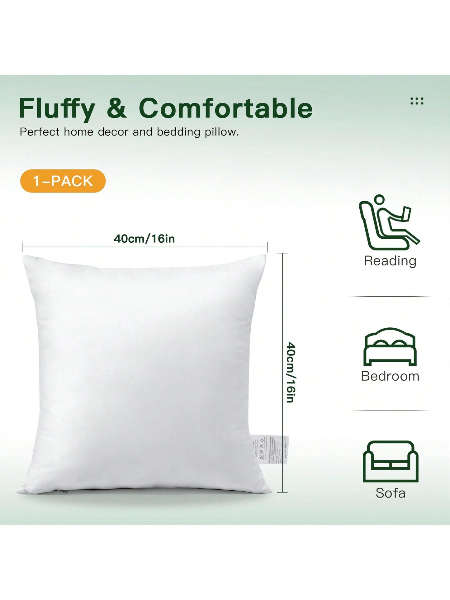 Throw Pillows Insert ( White)- 12 X 20 Inches Bed And Couch Pillows- Indoor Decorative Pillows