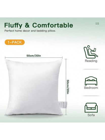 Throw Pillows Insert ( White)- 12 X 20 Inches Bed And Couch Pillows- Indoor Decorative Pillows