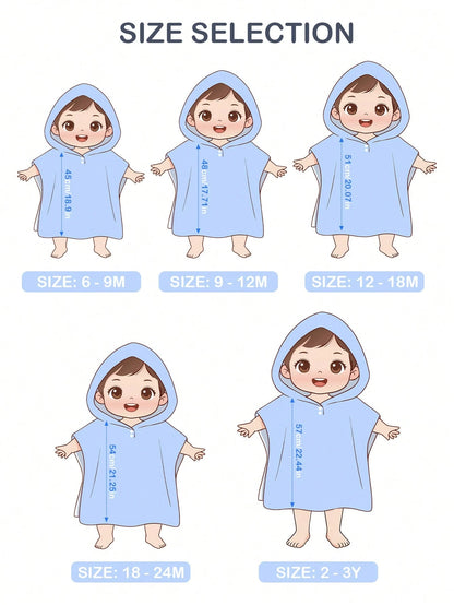 Toddler Boys' Sage Green Cartoon Sea Turtle Print Hooded Cover Up,Summer Casual Beach Vacation Holiday Infant Wearable Towel Poncho Swimwear Cape