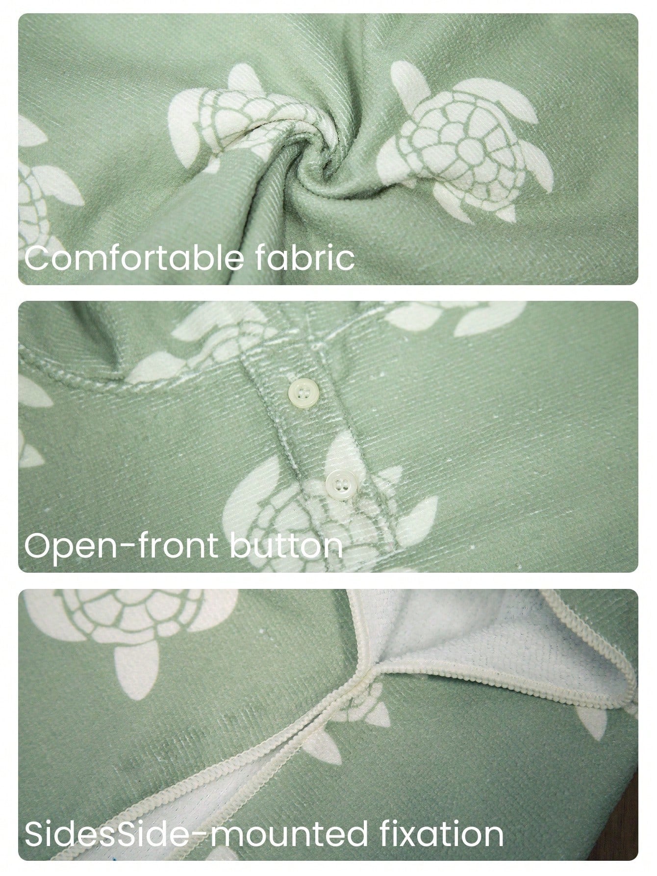 Toddler Boys' Sage Green Cartoon Sea Turtle Print Hooded Cover Up,Summer Casual Beach Vacation Holiday Infant Wearable Towel Poncho Swimwear Cape