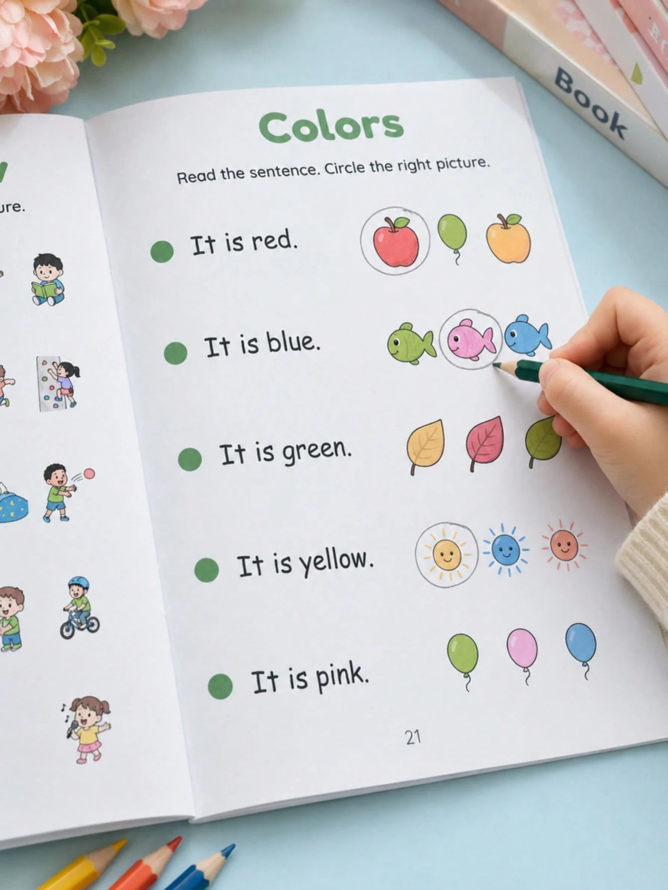 Toddler English Enlightenment A5 Workbook Read Sentences Circle Pictures Animal & Transportation Cognition Matching Activity Book Student Back To School Learning Supplies Teacher Reward Small Gift