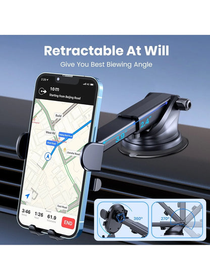 TOPK Car Phone Holder Mount For Dashboard, Upgraded Handsfree Cell Phone Stand Holder For Car Dashboard, Compatible With Most Cell Phones