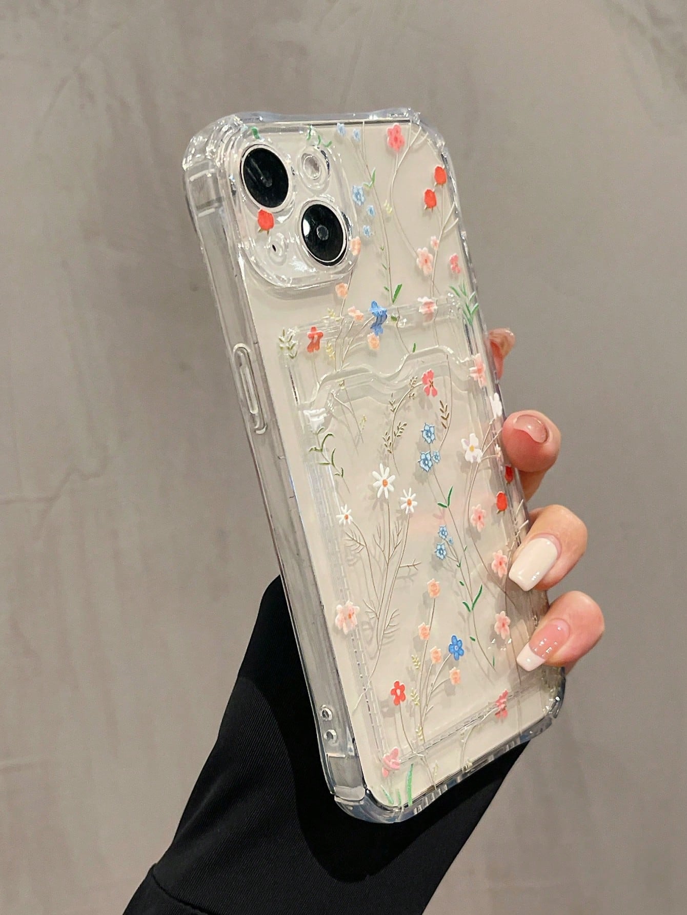 TPU Black Lace Shockproof TPU Lace 1pc Lace TPU Shockproof Flower Painted Matte Litchi Texture Full Coverage Phone Protective Case Compatible With 11 12 13 14 15 16 17 Pro Max Spring Gift Birthday Ann