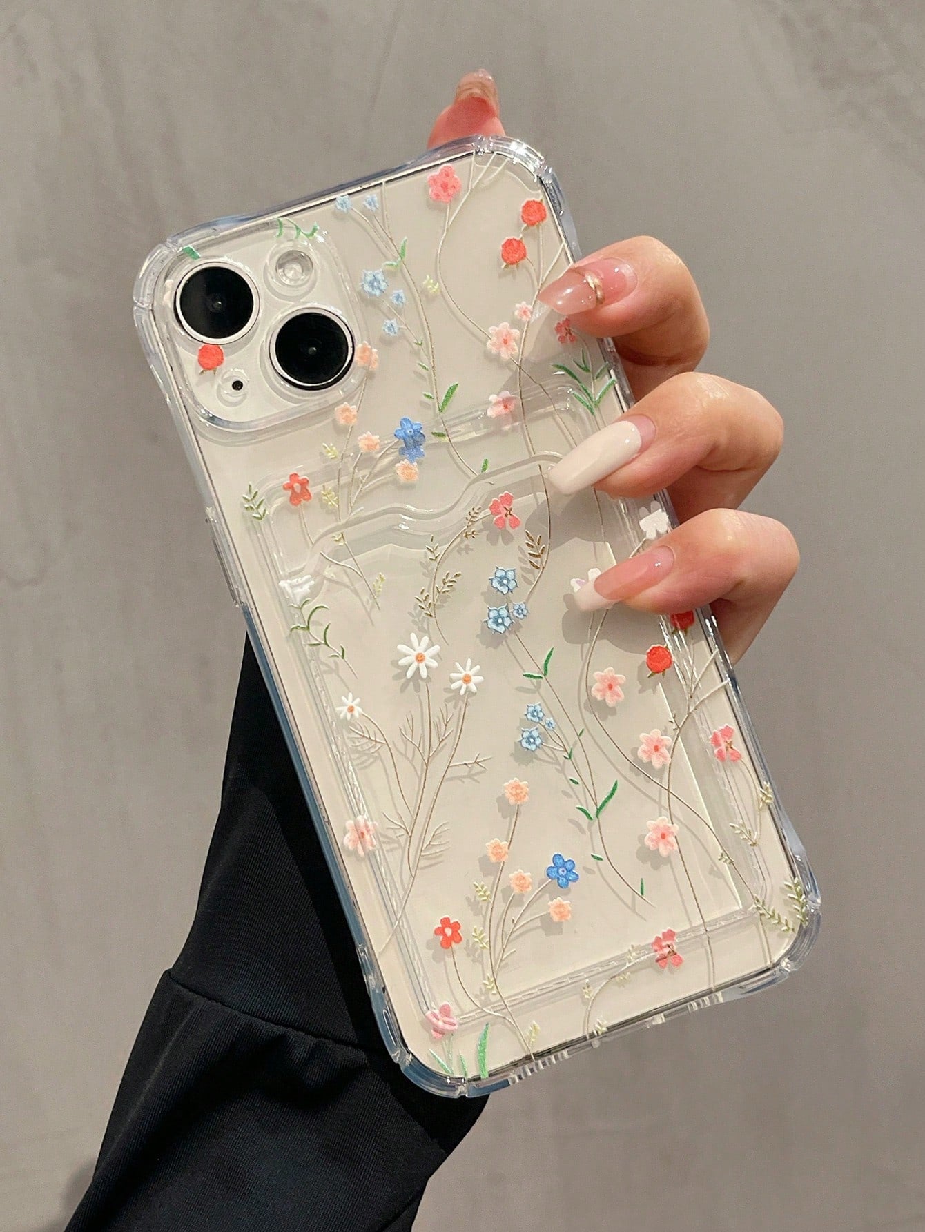 TPU Black Lace Shockproof TPU Lace 1pc Lace TPU Shockproof Flower Painted Matte Litchi Texture Full Coverage Phone Protective Case Compatible With 11 12 13 14 15 16 17 Pro Max Spring Gift Birthday Ann