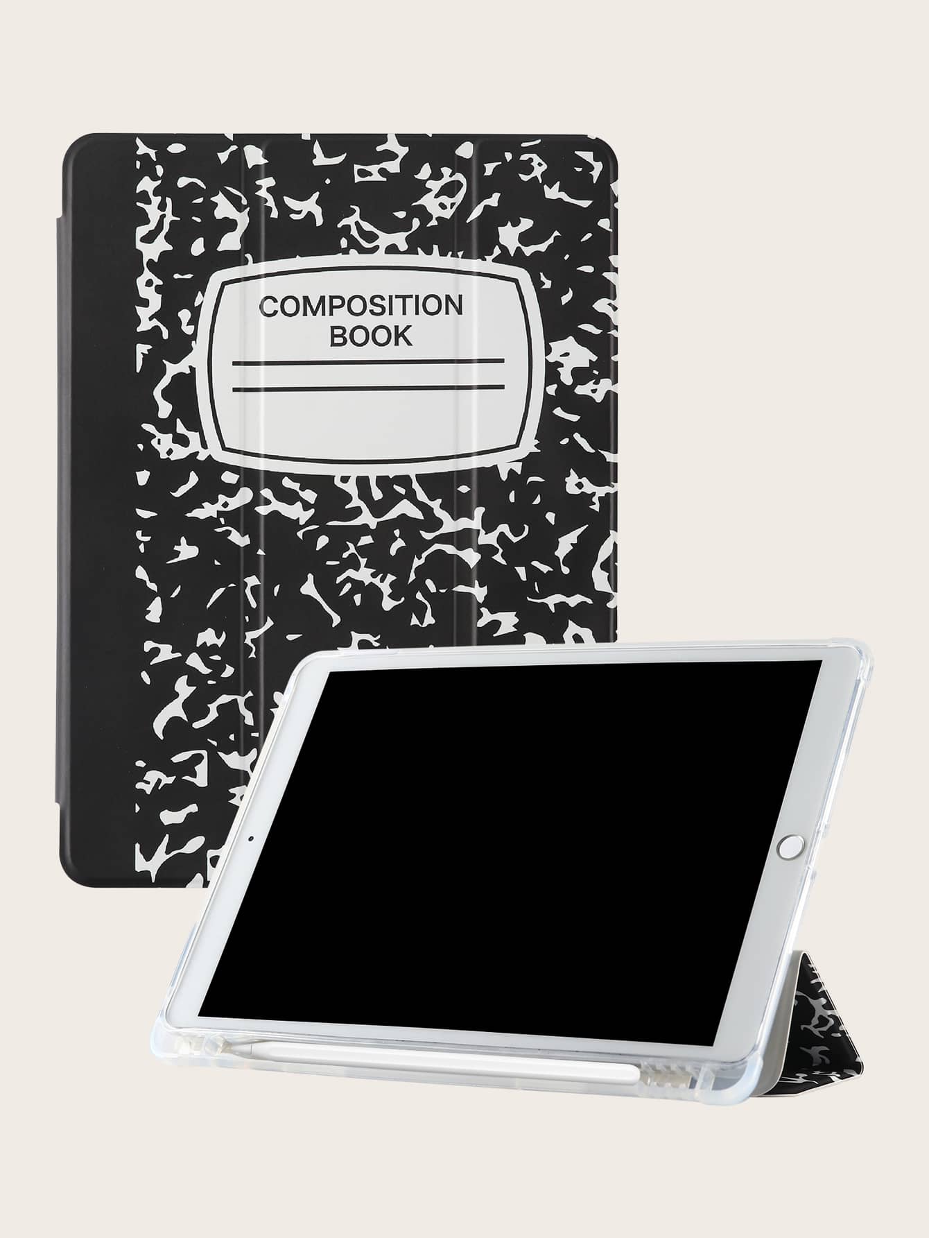 TPU Bookshelf Composition Book Pattern Flip Pad Case Painting Notebook Protective Case With Pen Slot For IPad Mini 4/5 Mini6 Mini7 A8 A16 2025 Air 11 13 M2 M3 Pro 11 13 M4 2024 Air 4 5 10th 10.9 Pro 1