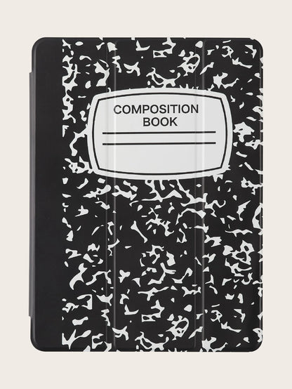 TPU Bookshelf Composition Book Pattern Flip Pad Case Painting Notebook Protective Case With Pen Slot For IPad Mini 4/5 Mini6 Mini7 A8 A16 2025 Air 11 13 M2 M3 Pro 11 13 M4 2024 Air 4 5 10th 10.9 Pro 1