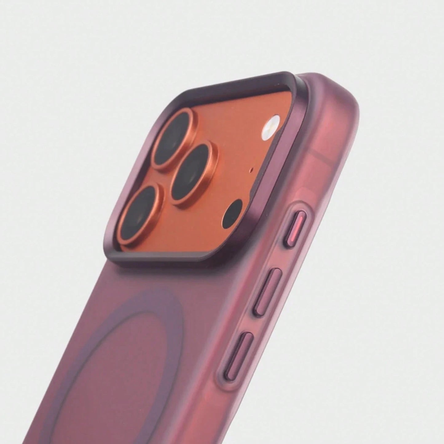 Transluct Frosted For MagSafe Phone Case For 17 17pro Max 16 Pro 15 Wireless Charging Alloy Ls Ultrathin Matte Cover.Holiday Accessories.
