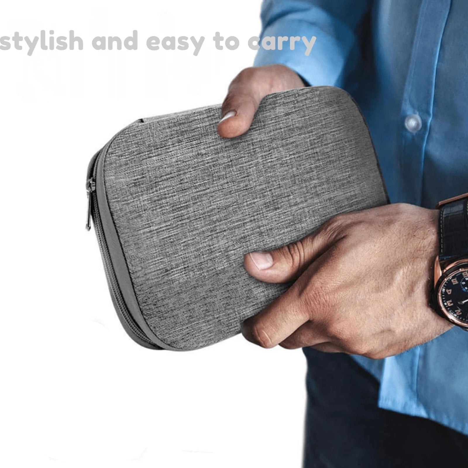 Travel Electronics Organizer Bag Portable Cable Storage Pouch Suitable For Storing Electronic Accessories Data Cables, Phones, Chargers, USB Drives (Black/Grey/Dark Blue/Peacock Blue/Wine Red/Purple)