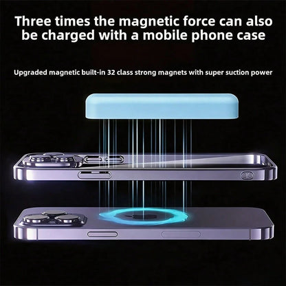 Travel Essentials 5000mAh Magnetic Wireless Power Bank 15W Wireless Charging 22.5W Wired Fast Charging Ultra Slim Compact Portable Charger Strong Magnetic Adsorption Precise Alignment Cable Free Phone