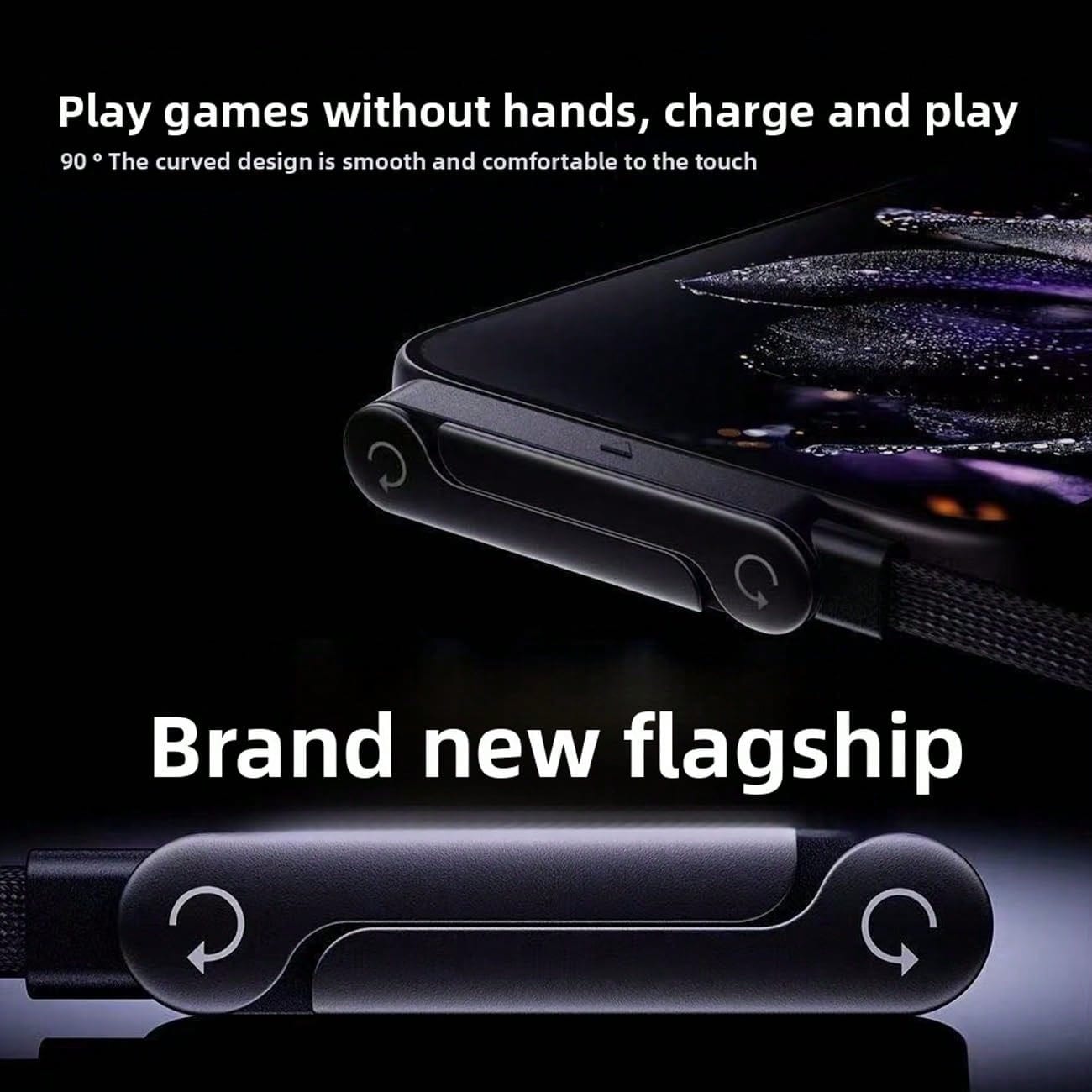 Trending! 240W Super Fast Charger Cable With Hidden Phone Kickstand, 5FT Invisible Bracket Cord For IPhone 17 16 Pro Max, Cool Smart Gadgets For Travel Bedtime Viewing, 2-In-1 High Speed Charging Cabl