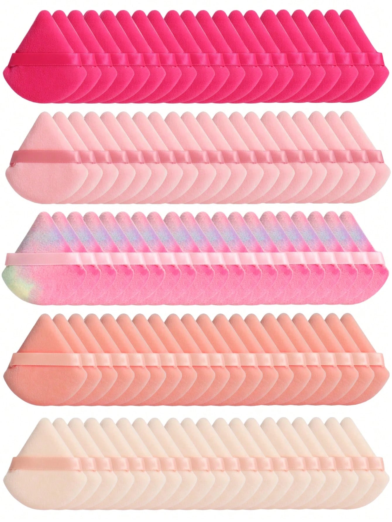 Triangle-Shaped Velvet Powder Puff 5/10/20/30/50/100pcs,Made Of Super-Soft Velvet, Designed For Contouring, Eye, And Corner, Suitable For All Skin Types.,Makeup,Cheap,Room Decor,Vanity,Travel,Bedroom